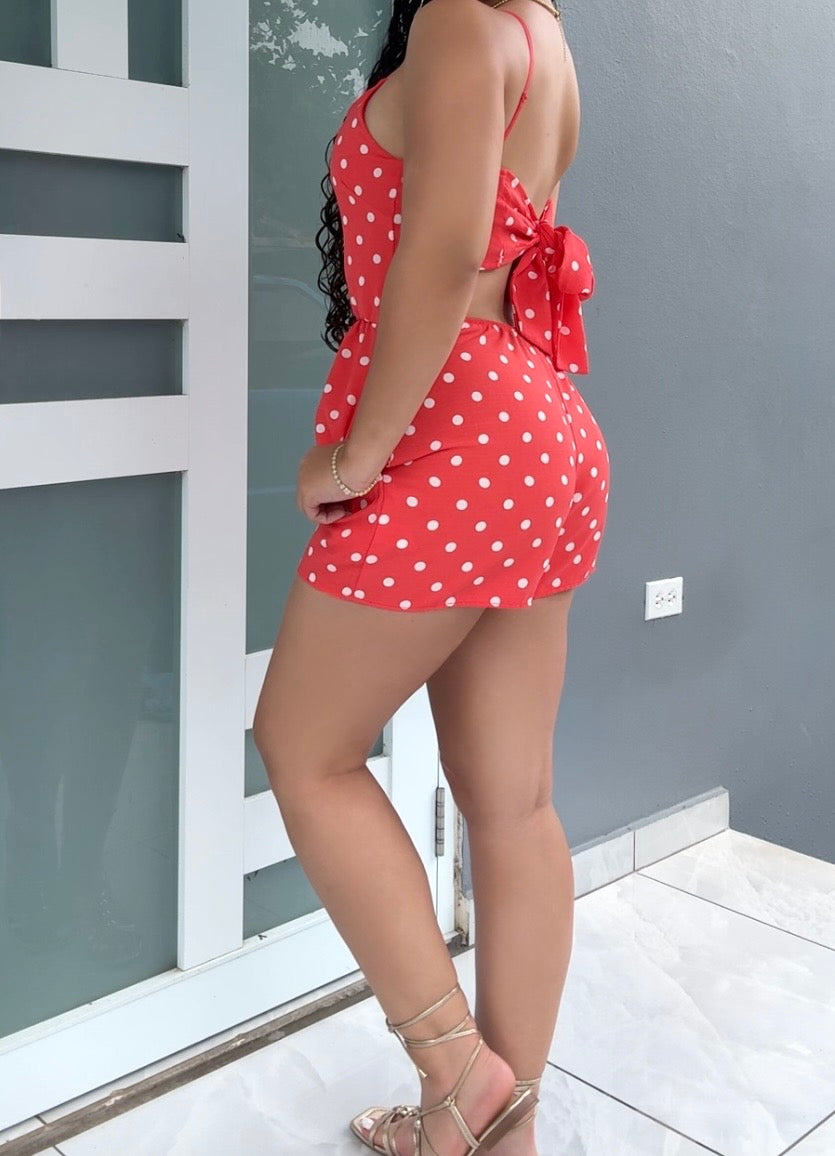 Tomato Polka Romper