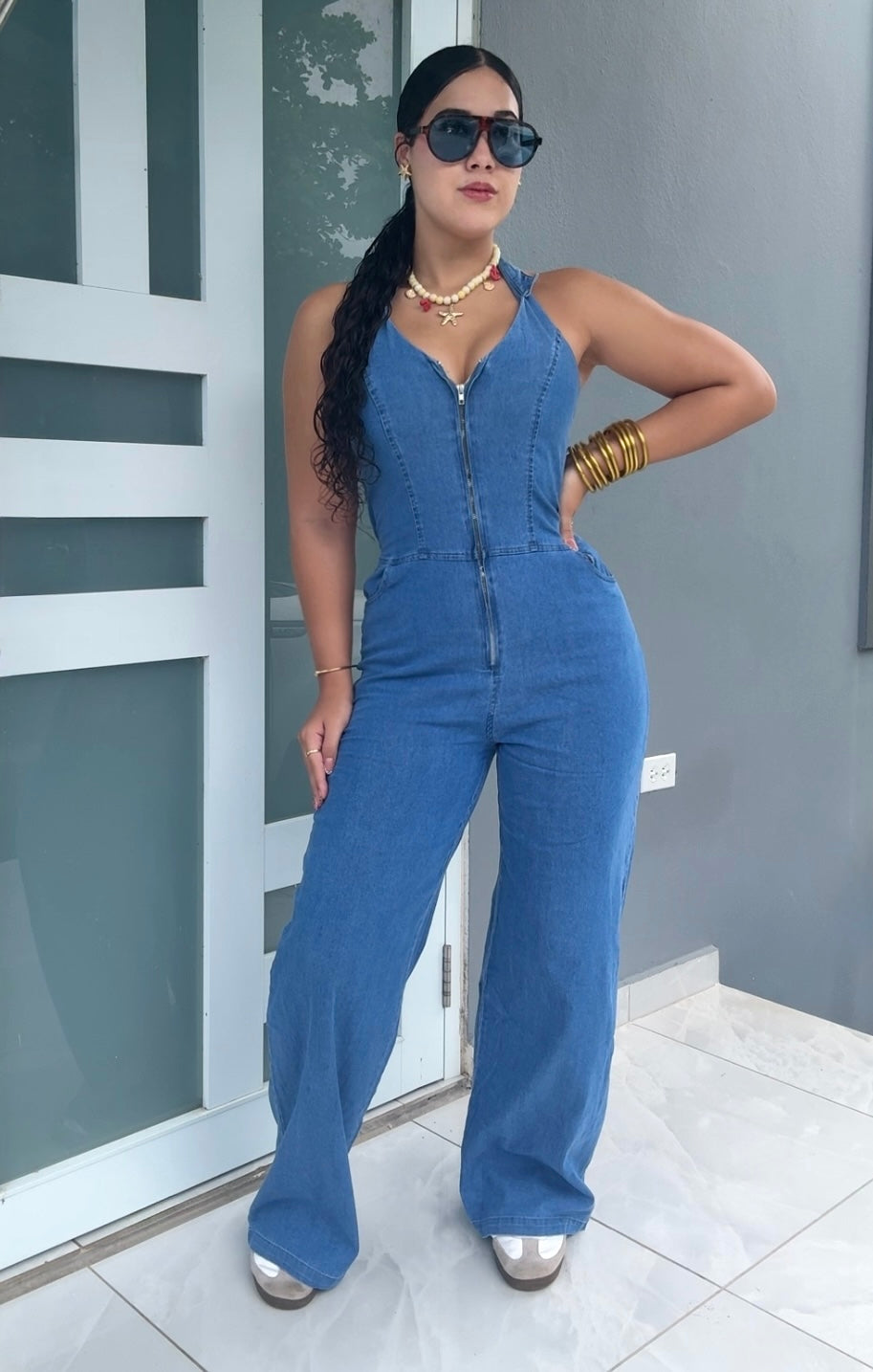 Coastal Denim Jumpsuit