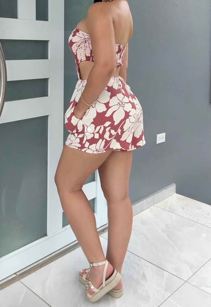 Bloom Terracotta Rose Romper