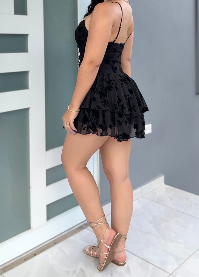 Black Essence Romper Dress