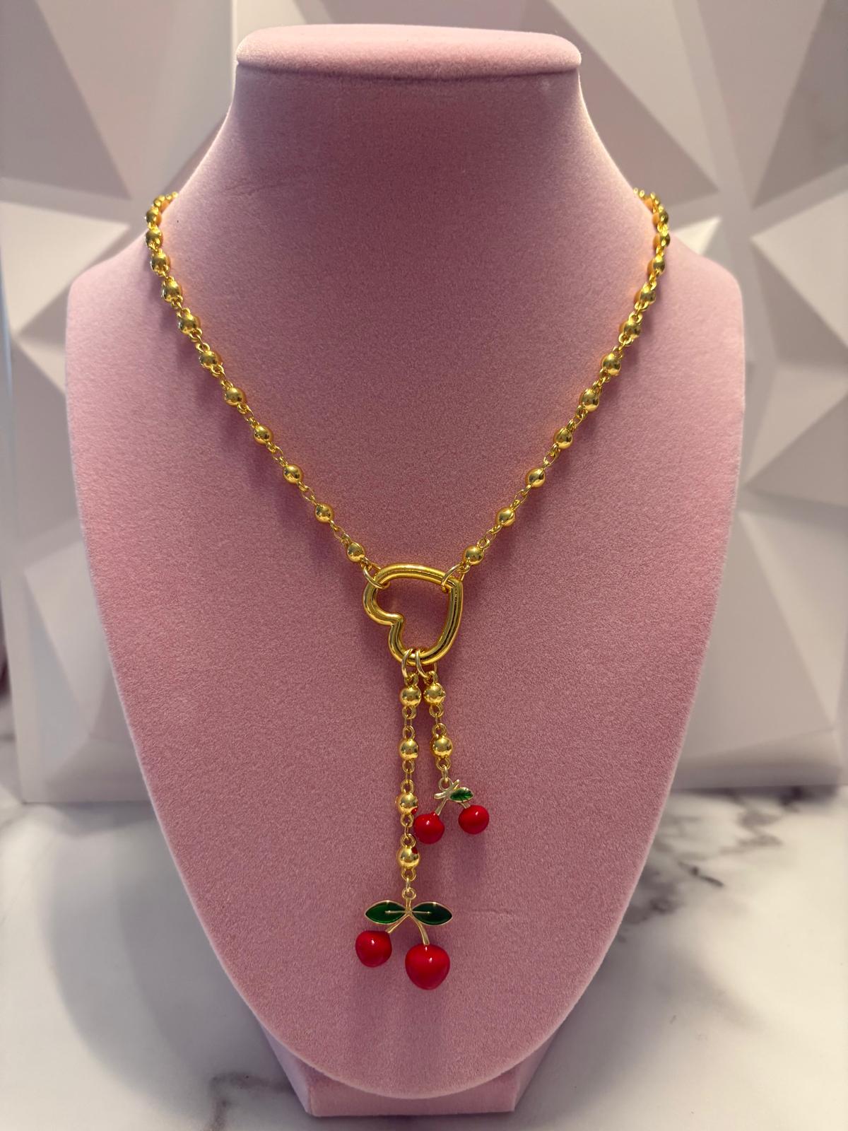 Cherry Heart Necklace