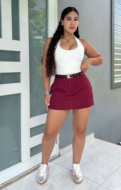 Burgundy Skort (falda pantalón)