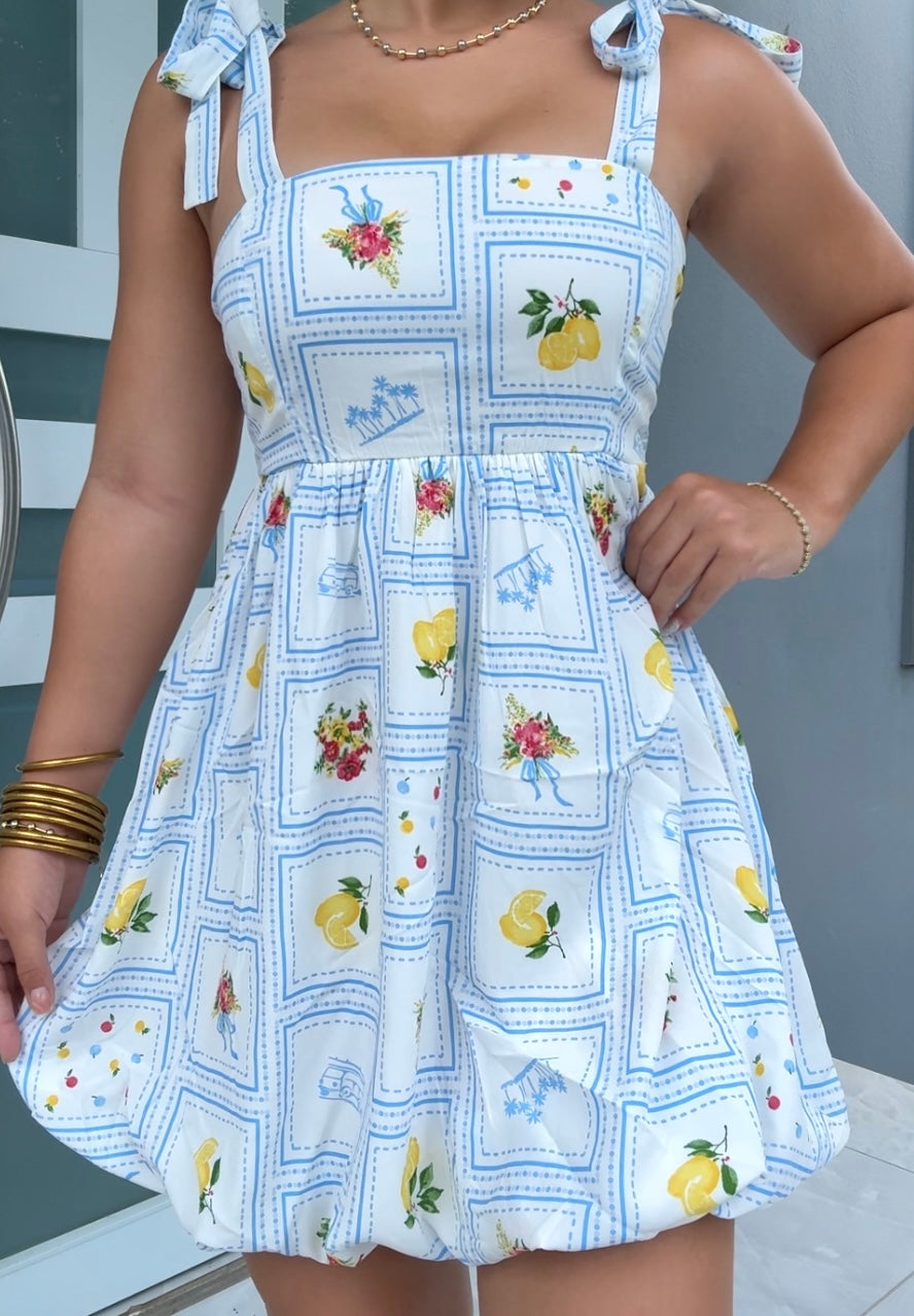 Lemon Breeze Bubble Dress