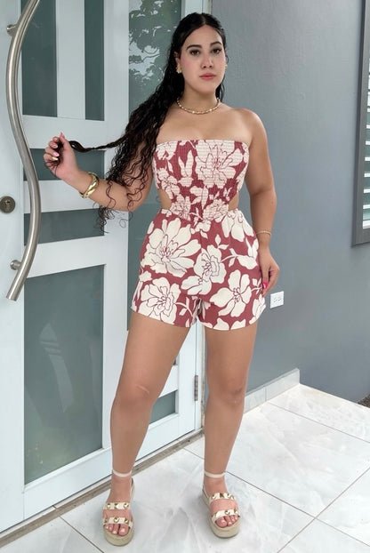 Bloom Terracotta Rose Romper