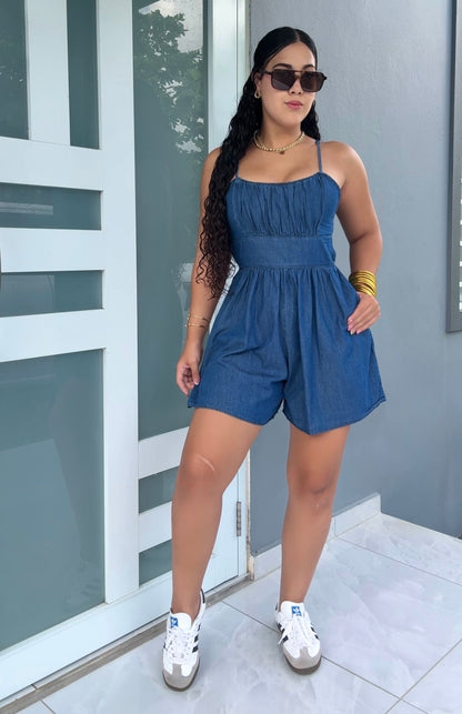 Chic Denim Romper