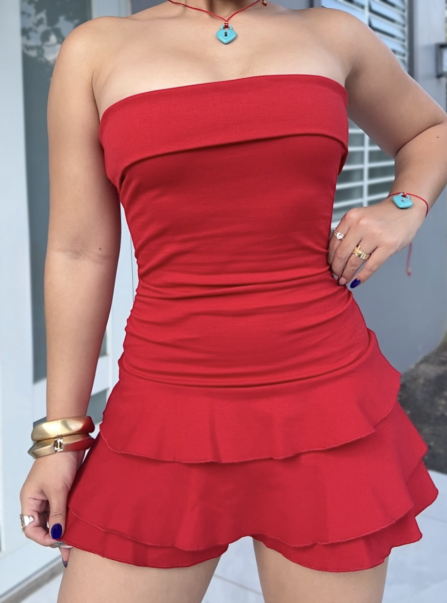 Ruffle Romper Dress