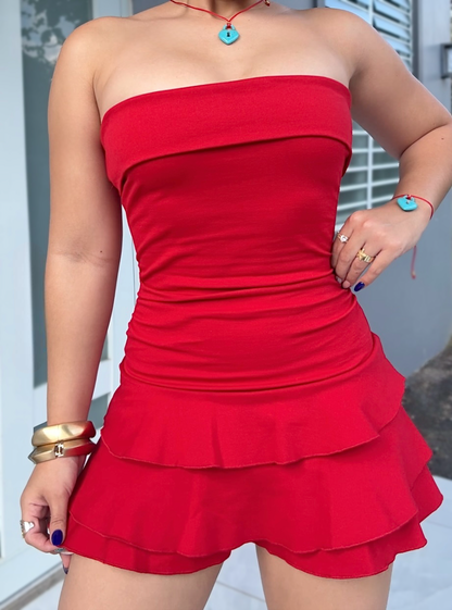 Ruffle Romper Dress