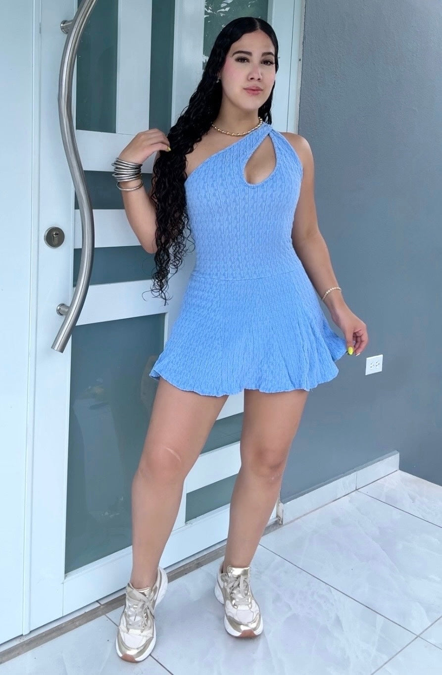 Sky Blue Romper Dress