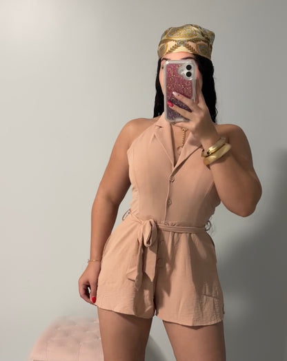 Nude Halter Romper