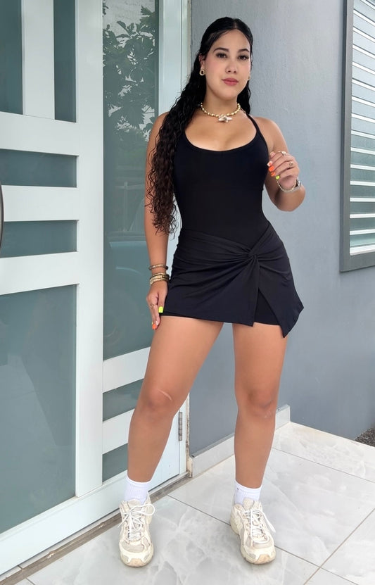 Curve Fit Romper Dress (dos colores disponibles)