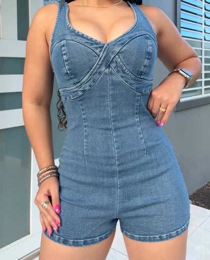 Denim Sculpt Romper