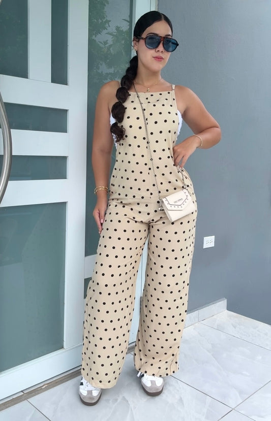 Polka Beige Jumpsuit