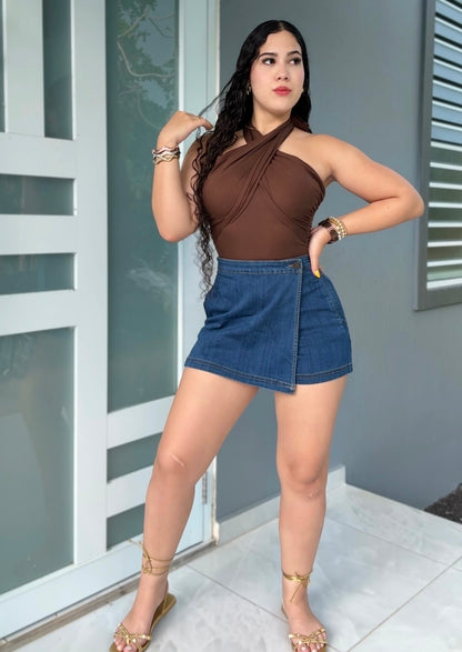 Blue Denim Skort