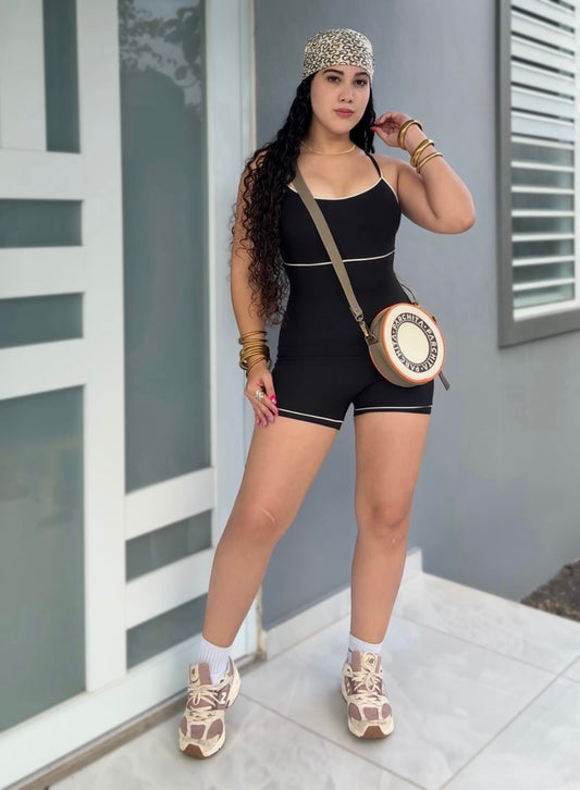 Black Line Romper
