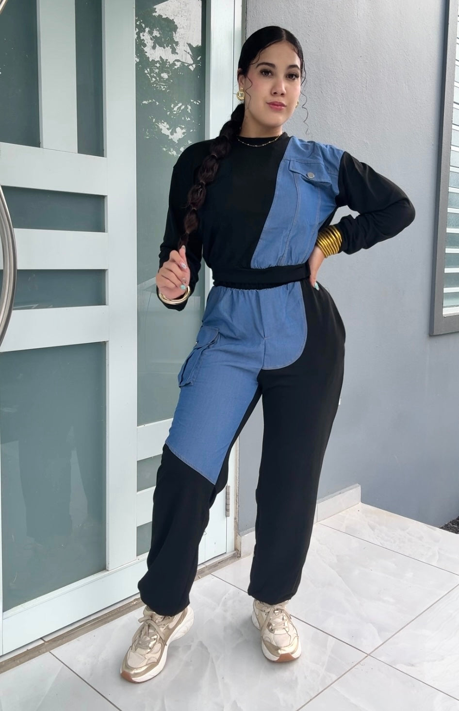 Black & Denim Travel Set