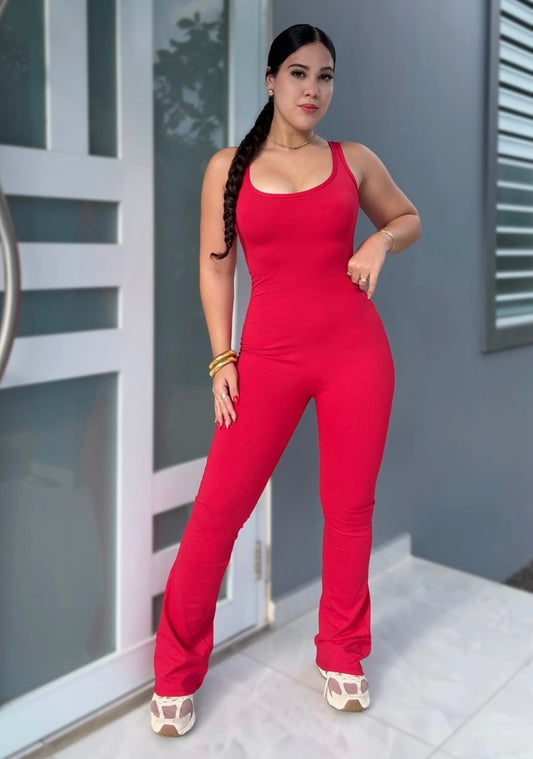 Red Power Jumpsuit