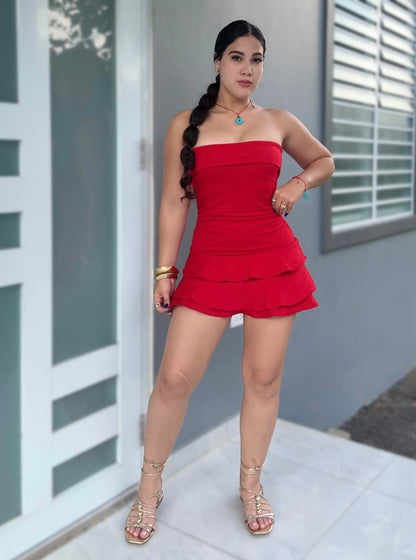 Ruffle Romper Dress