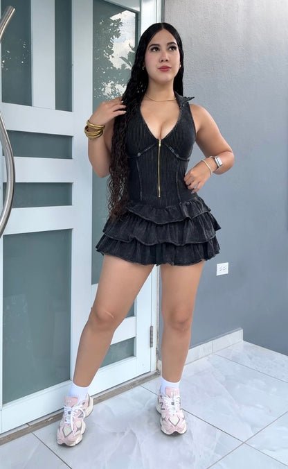 Midnight Romper Dress