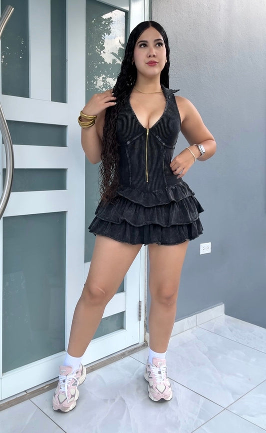 Midnight Romper Dress