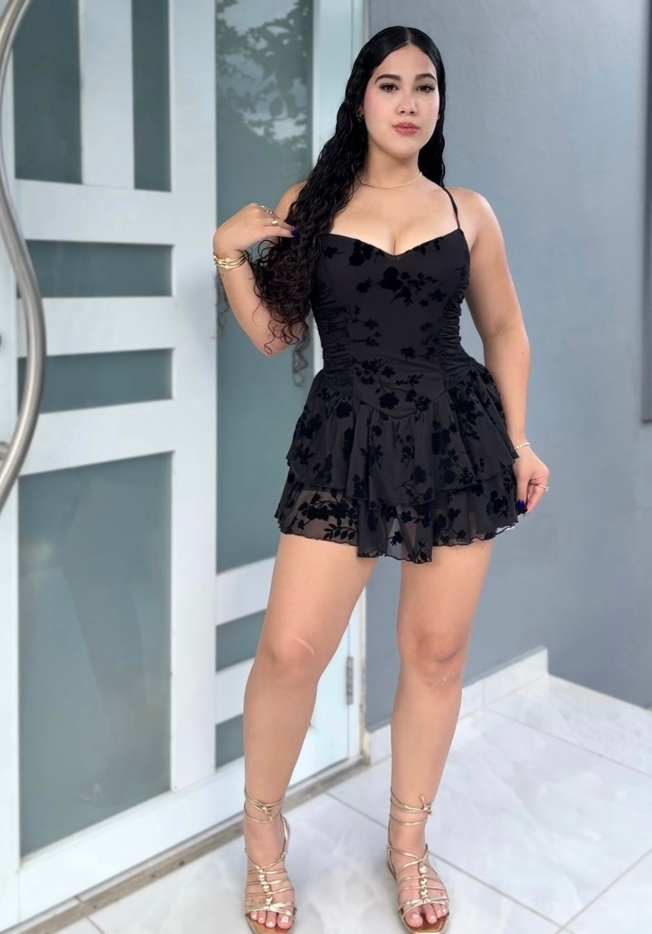Black Essence Romper Dress
