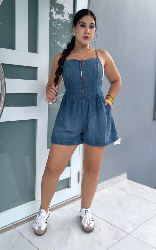 Denim Muse Romper