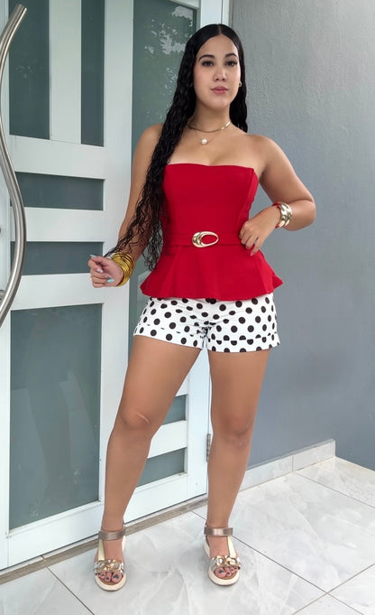 Red Buckle Top