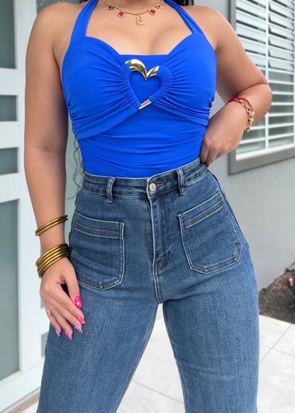 Blue Heart Top