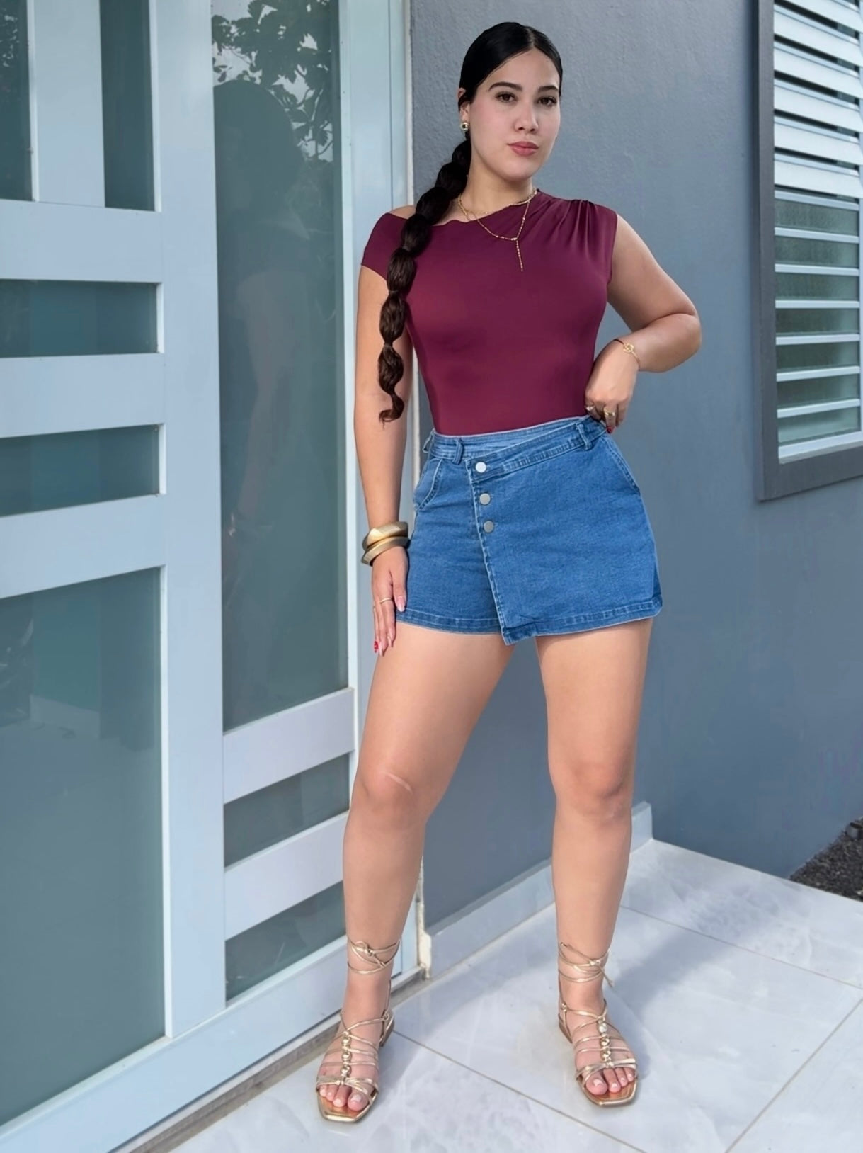 Denim Skort (spandex)