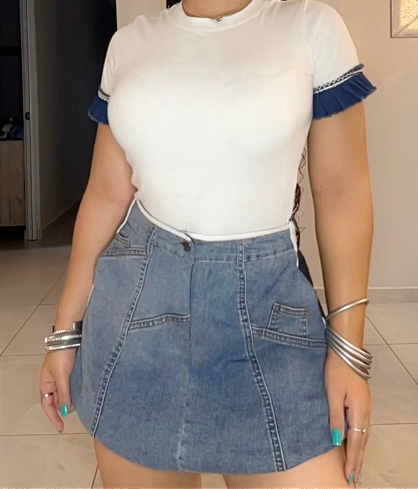 Classic Denim Skort