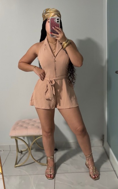 Nude Halter Romper