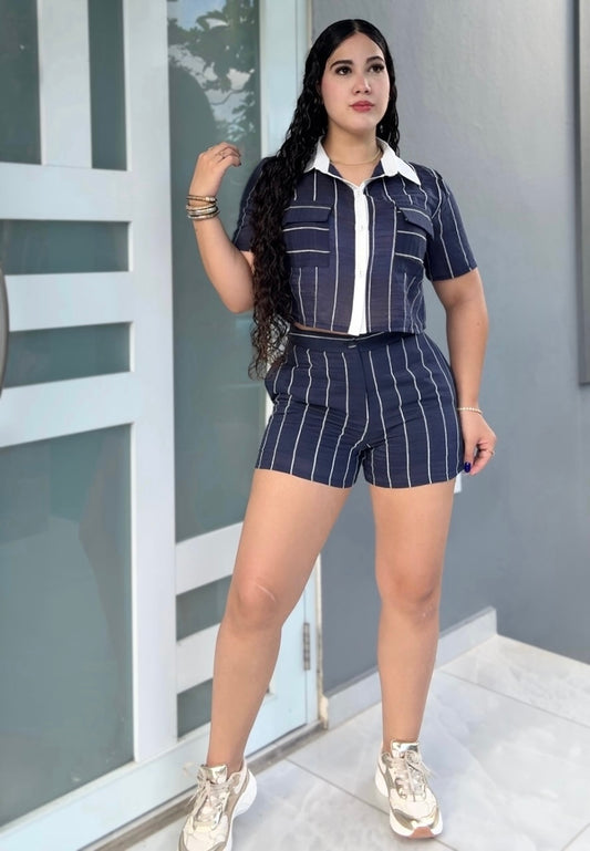 Navy Stripes Set