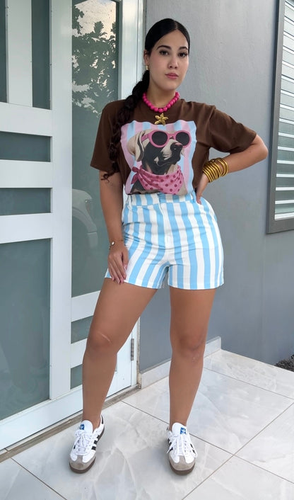 Brown Pink Pup T-Shirt