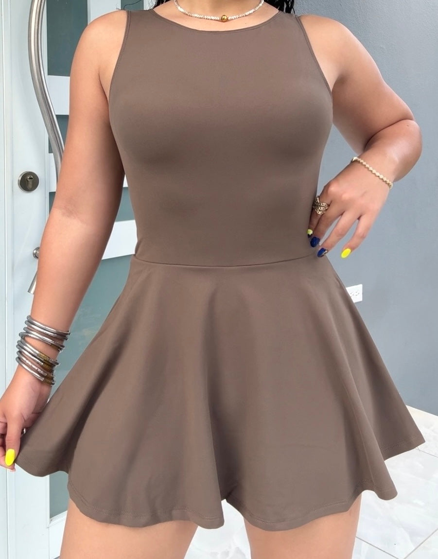Mocha Romper Dress
