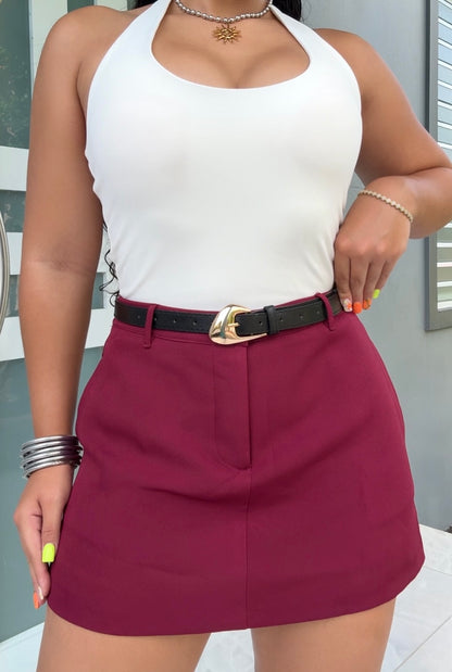 Burgundy Skort (falda pantalón)
