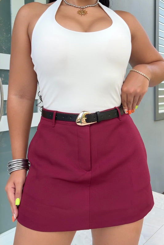 Burgundy Skort (falda pantalón)