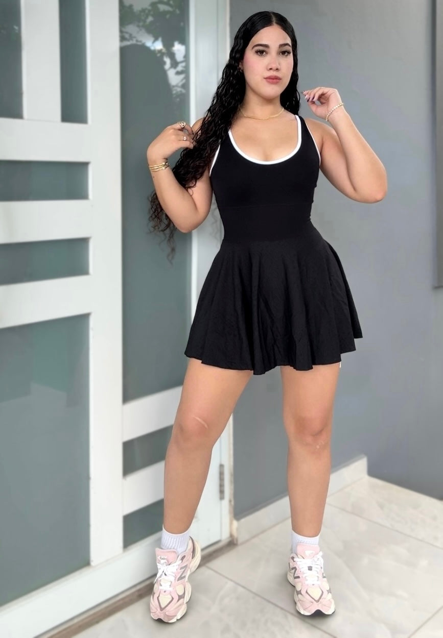 Black Define Romper Dress