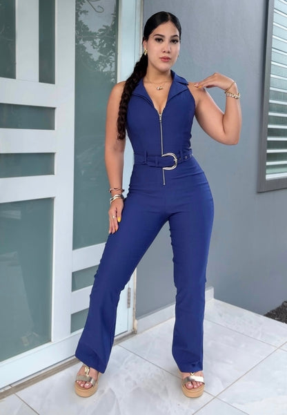 Royal Zip Jumpsuit