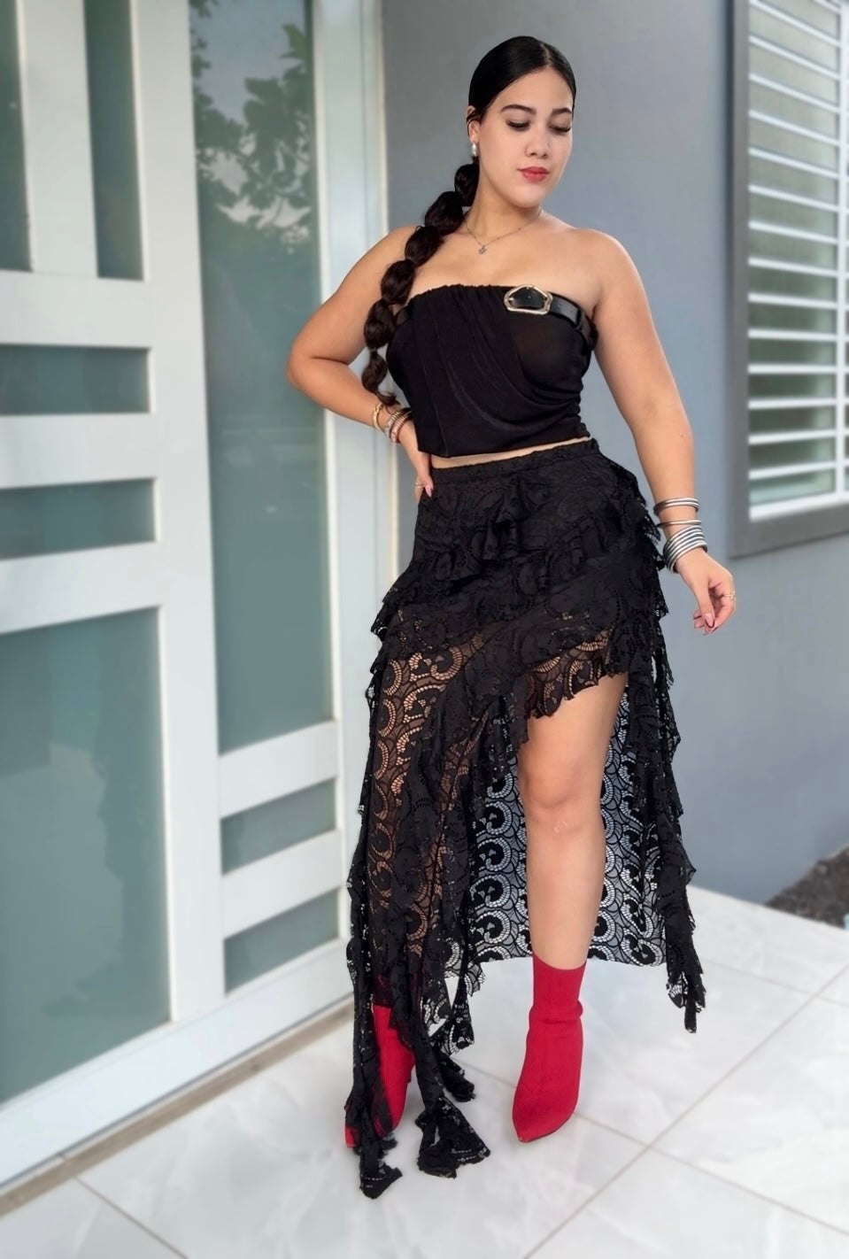 Black Lace Skirt
