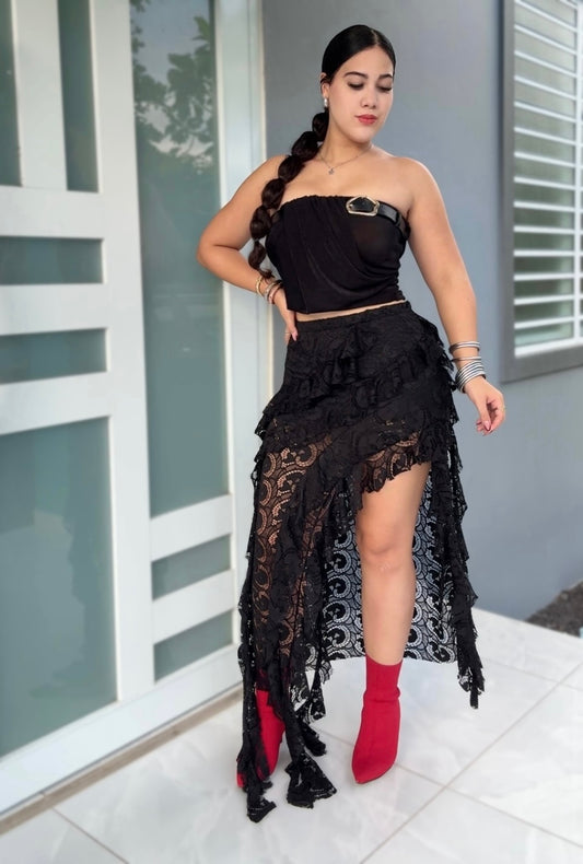 Black Lace Skirt
