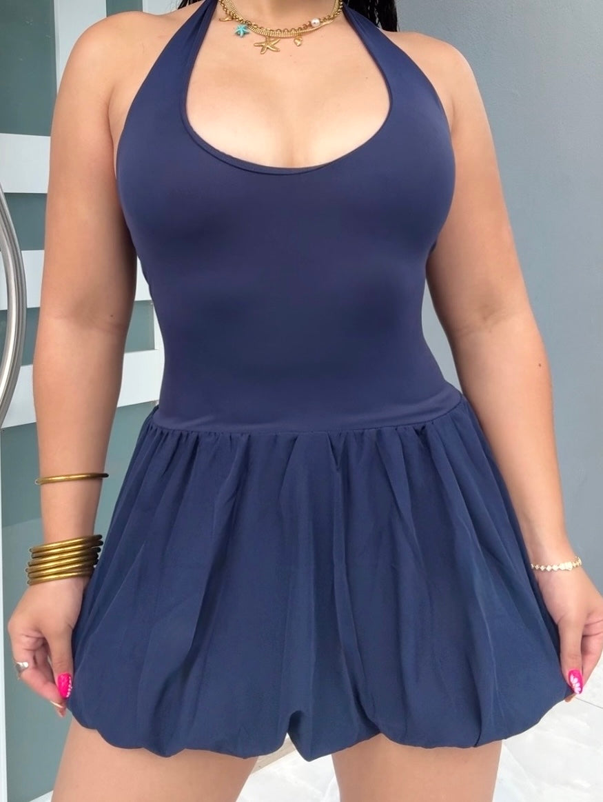 Navy Romper Dress