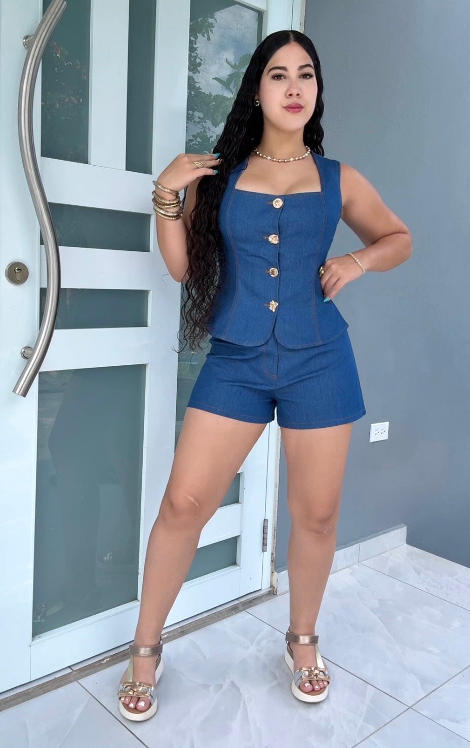 Golden Denim Set