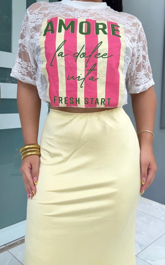 White Lace T-Shirt