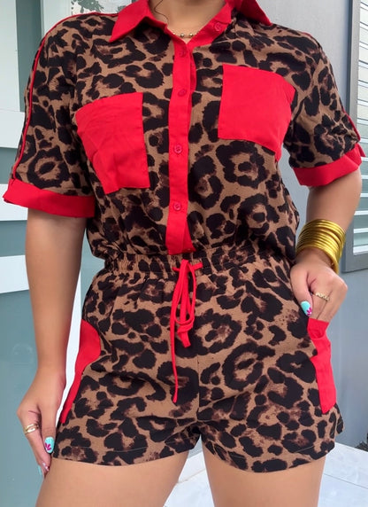 Wild Red Leopard Set