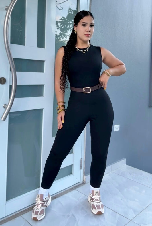 Black Fit Jumpsuit