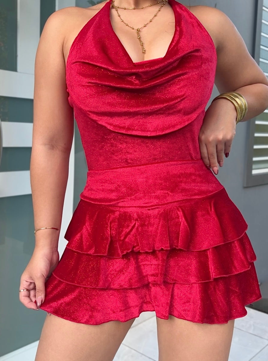 Ruby Velvet Set