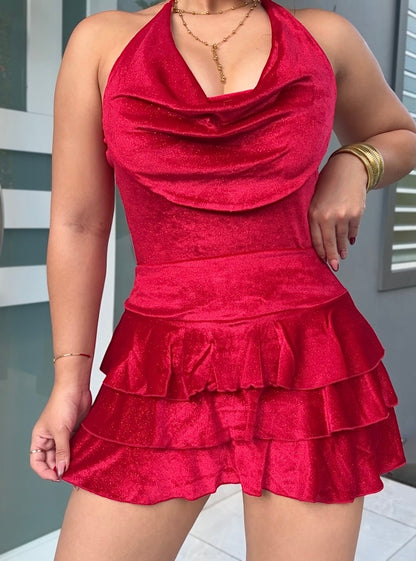 Ruby Velvet Set