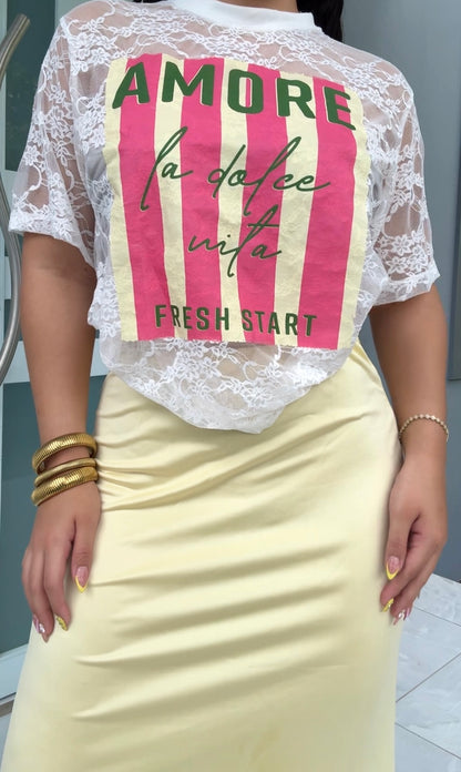 White Lace T-Shirt