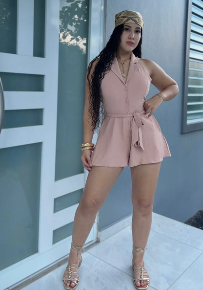 Nude Halter Romper