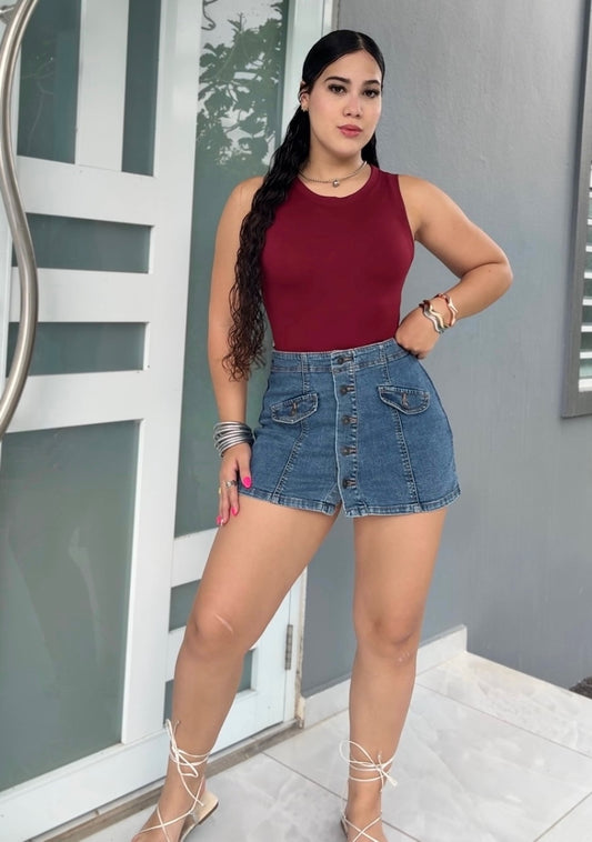 Denim Skort