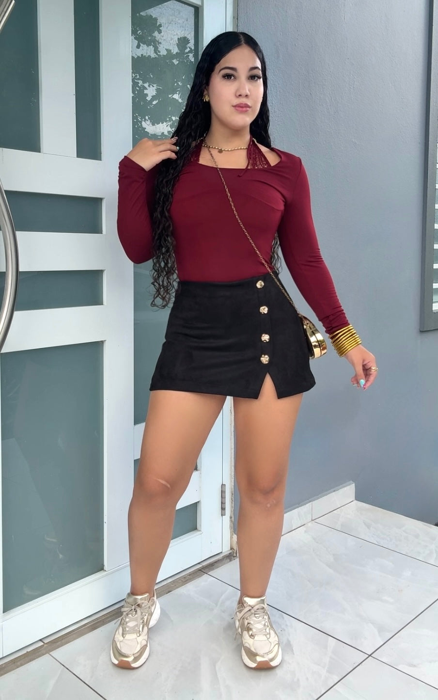 Black Velvet Skort (falda pantalón)